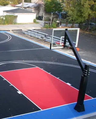 Sinop Boyabat’ta Akrilik Basketbol Sahası Tamamlandı